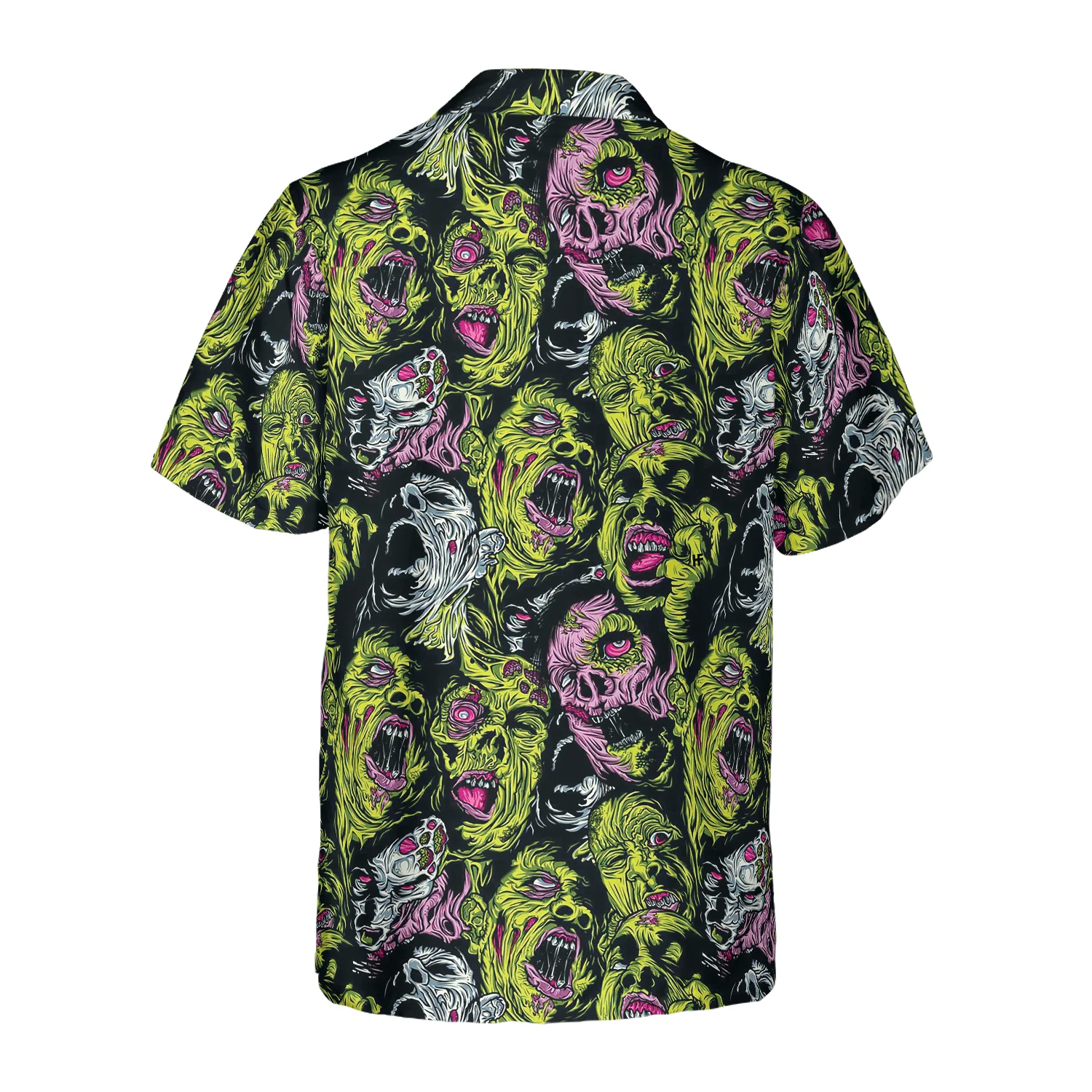 Horror Zombie Head Hawaiian Shirt Aloha Shirt For Men and Women