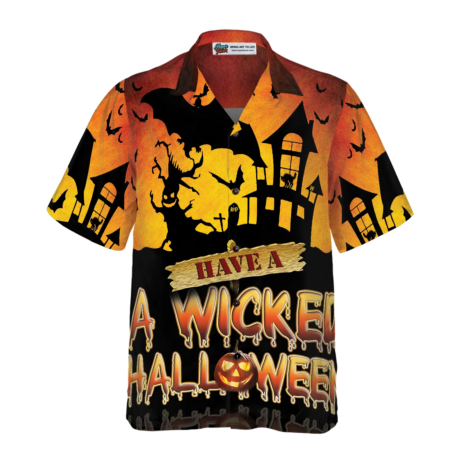 Have A Wicked Halloween Hawaiian Shirt Spooky Halloween Shirt Best Halloween Gift Aloha Shirt For Men and Women