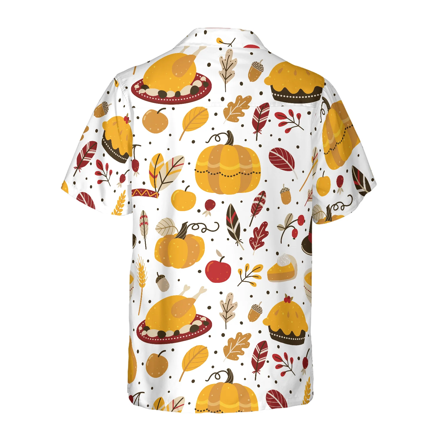 Thanksgiving Pattern Hawaiian Shirt Aloha Shirt For Men and Women