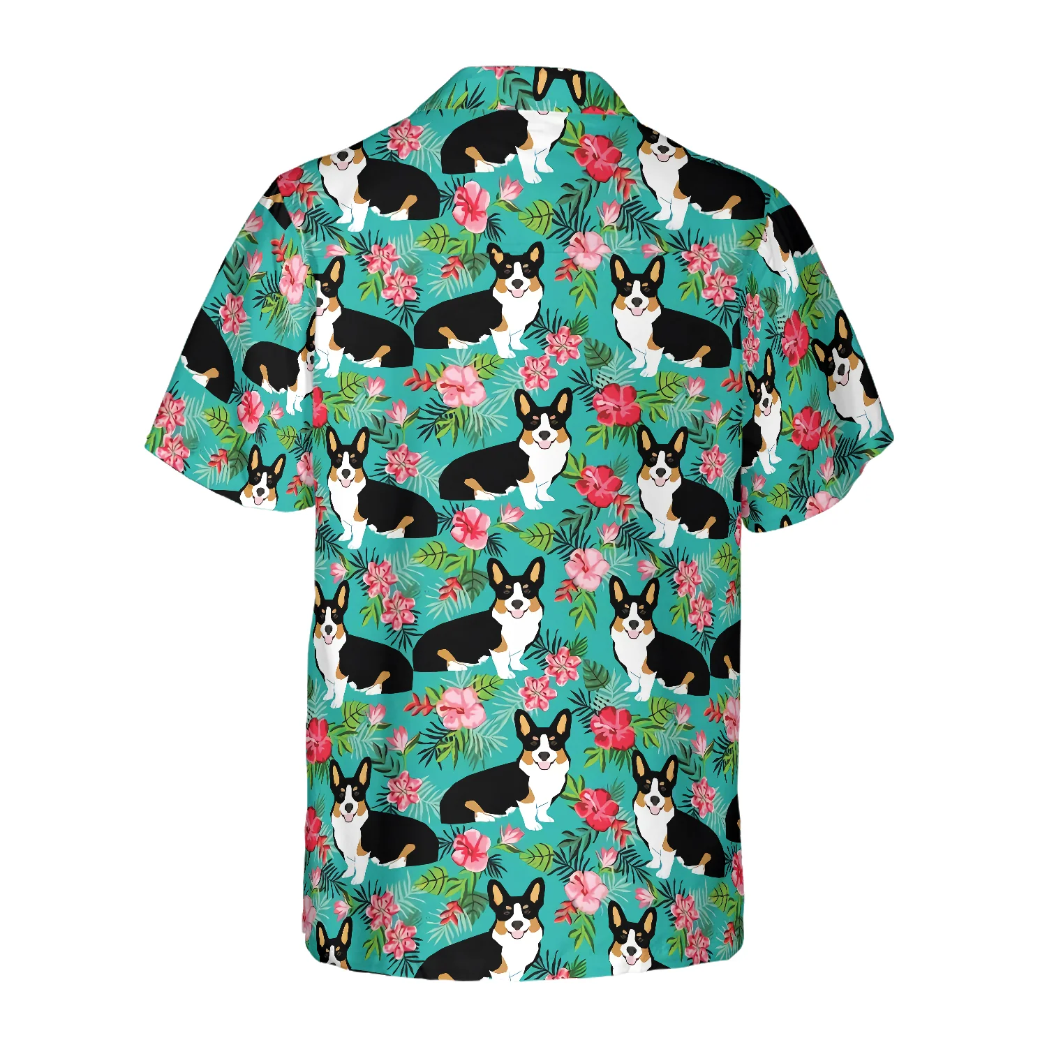 Tropical Floral Corgi Hawaiian Shirt Corgi Shirt Aloha Shirt For Men and Women