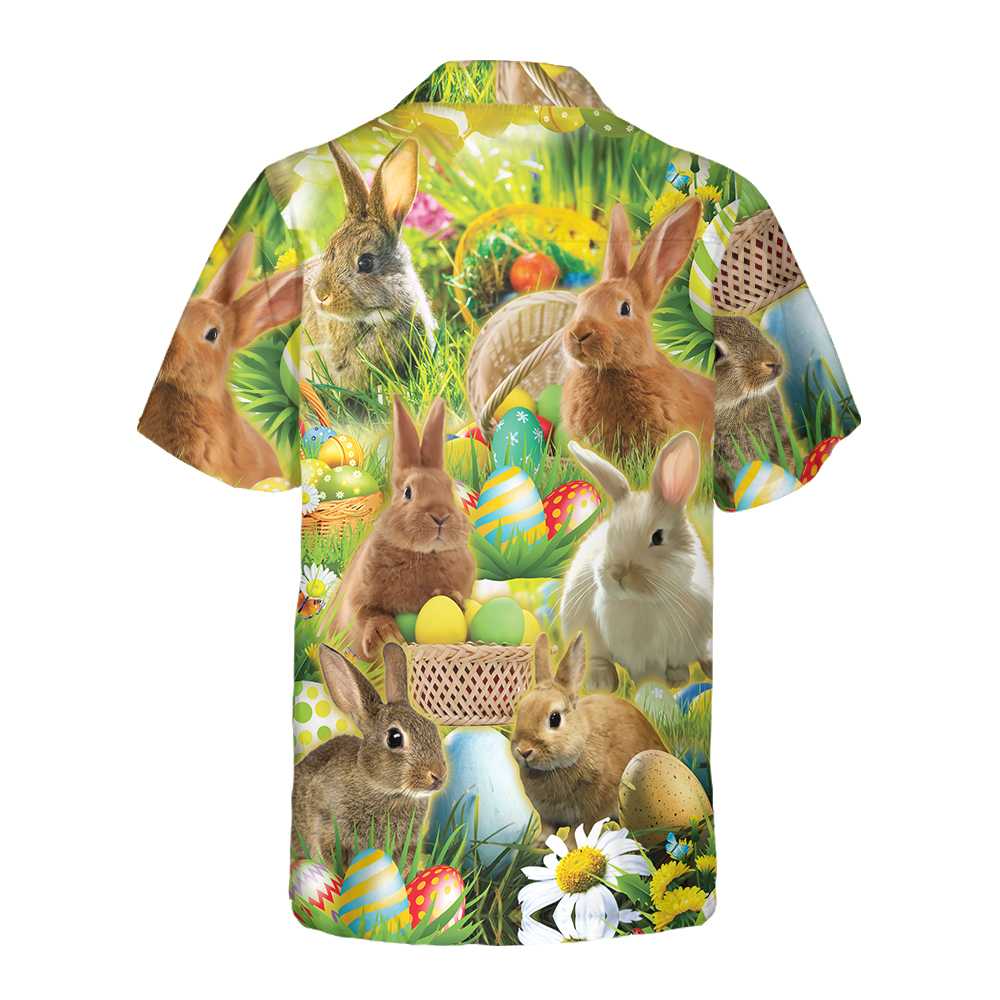 Easter Bunnies Hawaiian Shirt Easter Bunny Shirt Funny Easter Shirt  Easter Gift Ideas Aloha Shirt For Men and Women