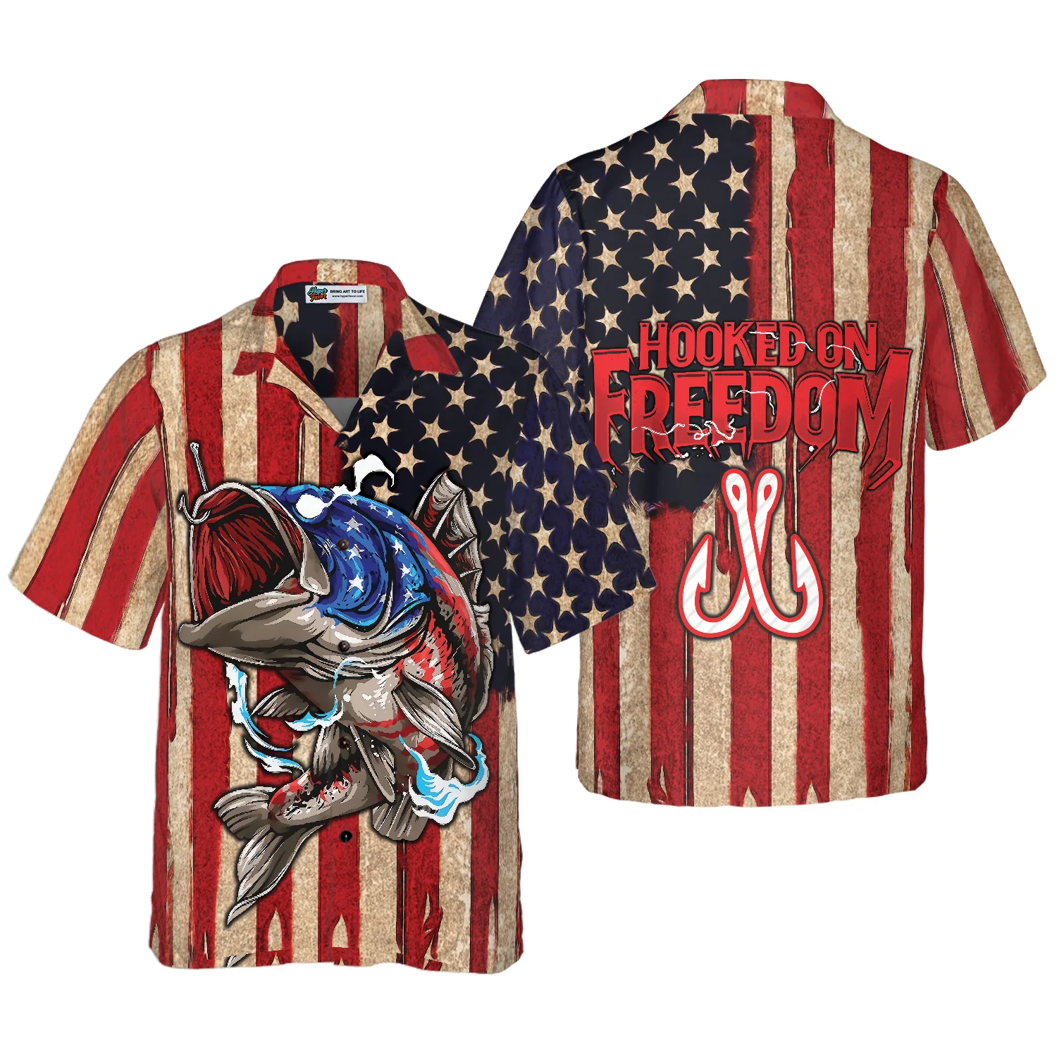 Hooked On Freedom Hawaiian Shirt Aloha Shirt For Men and Women