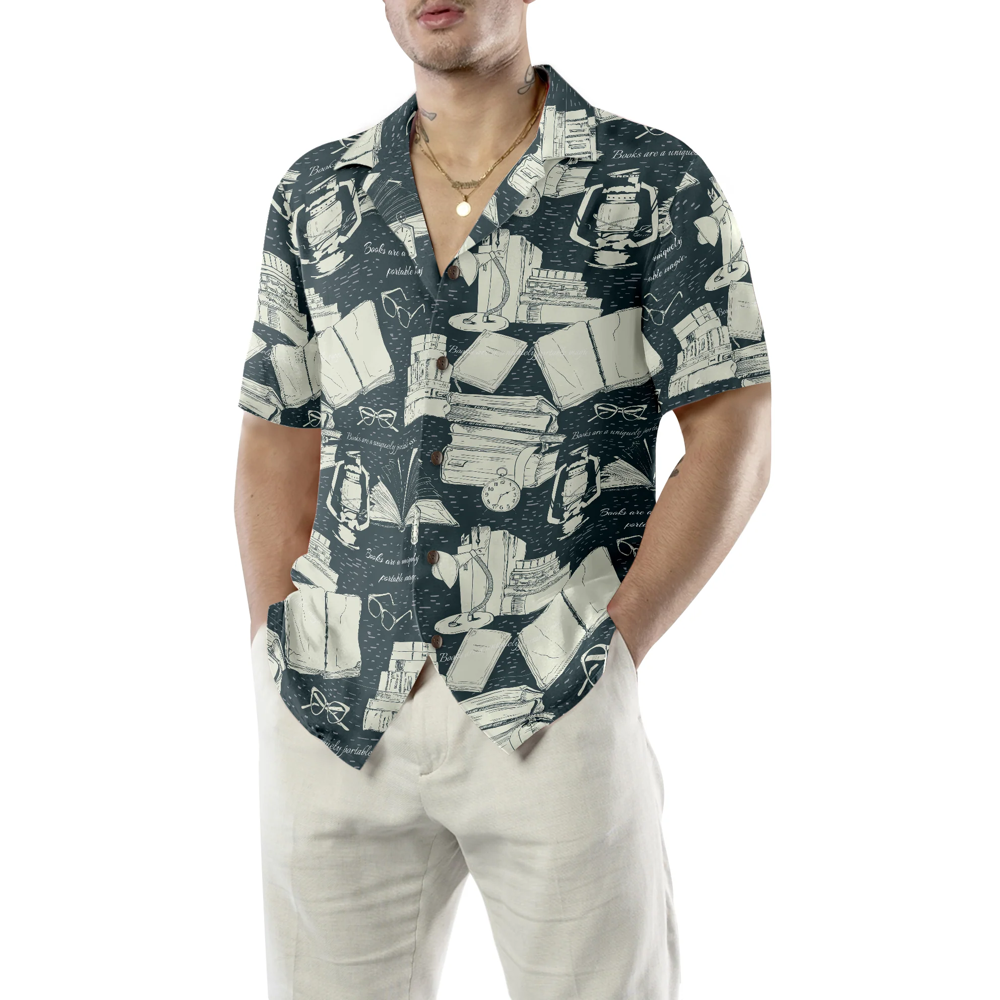 Book Pattern V2 Hawaiian Shirt Aloha Shirt For Men and Women