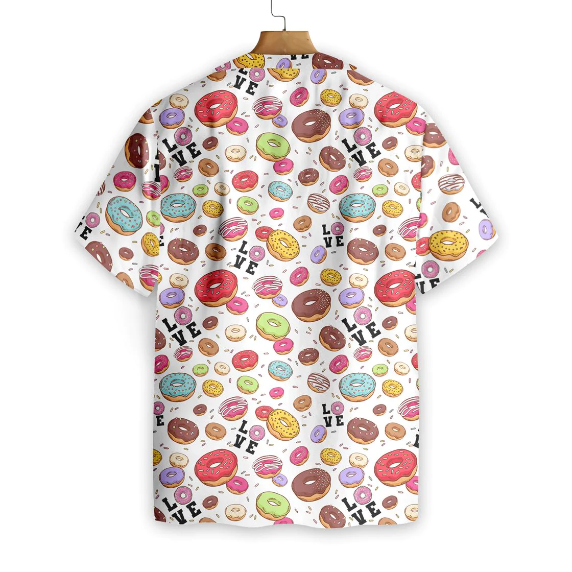 I Love Donut White Hawaiian Shirt Aloha Shirt For Men and Women