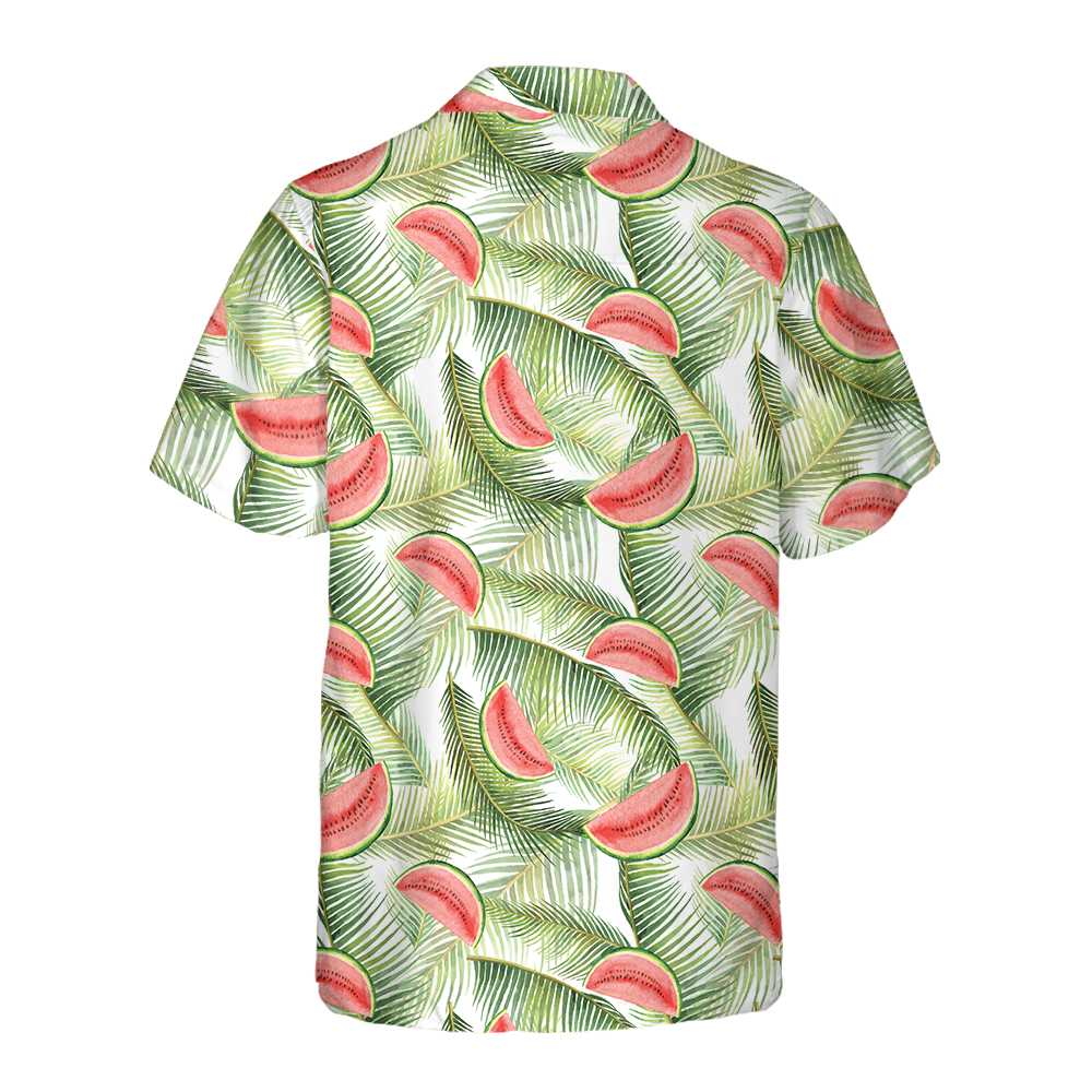 Watercolor Watermelon Tropical Hawaiian Shirt Watermelon Hawaiian Shirt Cool Watermelon Shirt  Women Aloha Shirt For Men and Women