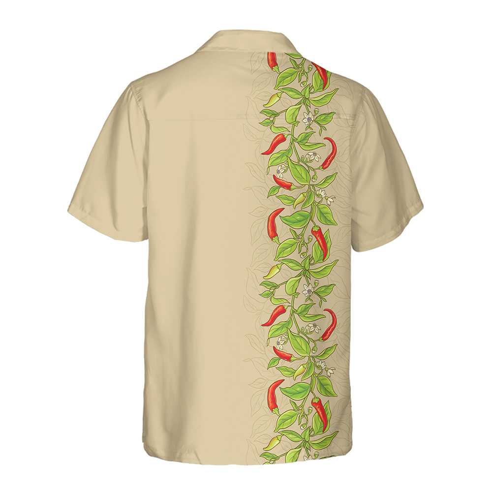 Cayenne Pepper Branches Hawaiian Shirt Funny Red Pepper Shirt Red Hot Chilli Shirt Aloha Shirt For Men and Women