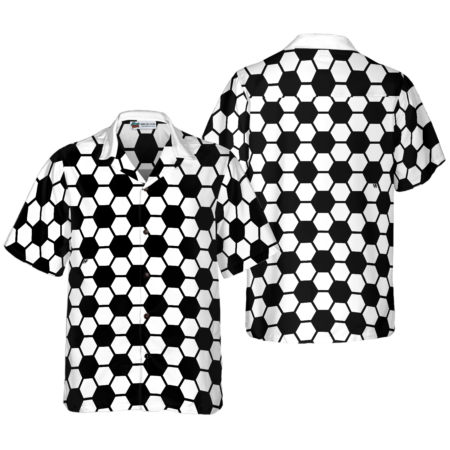 Soccer Ball Pattern Hawaiian Shirt Aloha Shirt For Men and Women