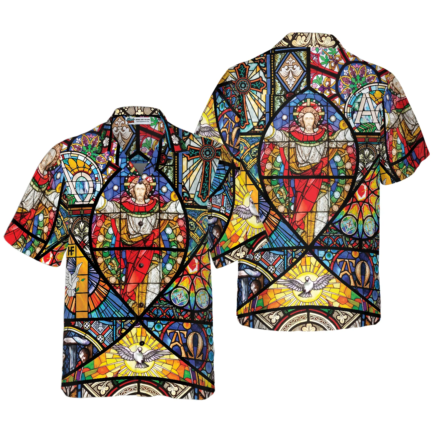 The Resurrection Of Jesus Colored Pattern Hawaiian Shirt Aloha Shirt For Men and Women