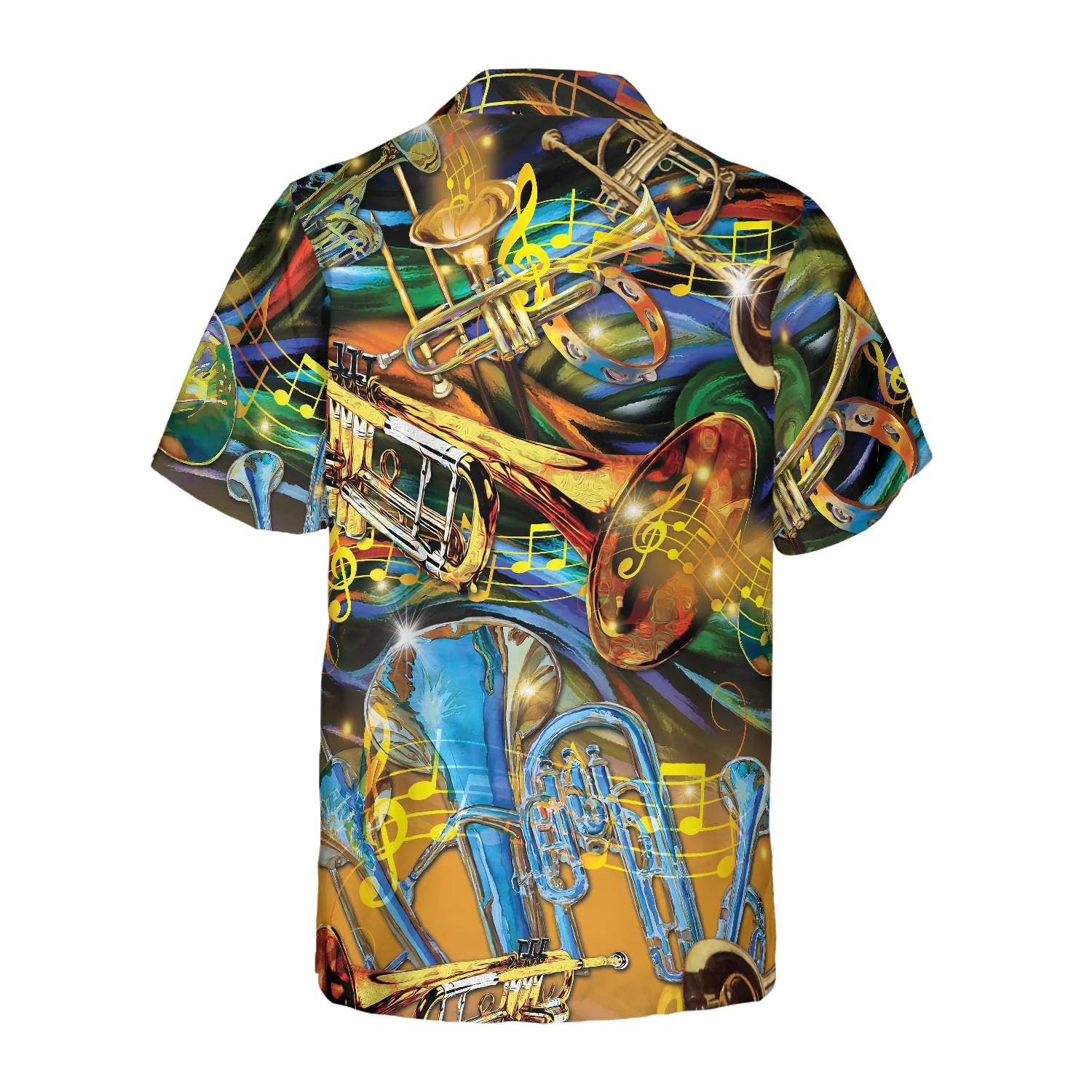 Unisex Saxophone Hawaiian Shirt Aloha Shirt For Men and Women