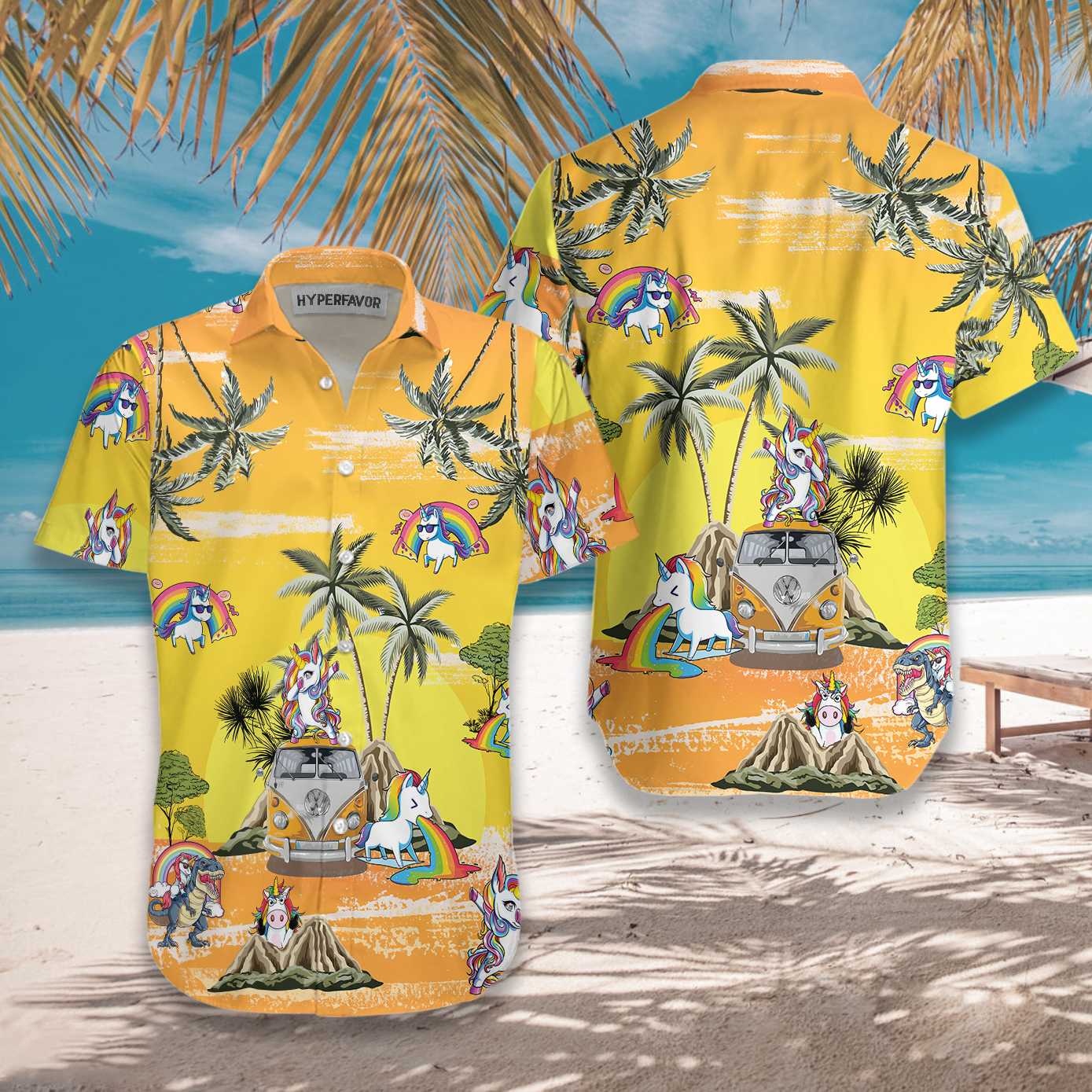 Baby Unicorn Summer Time Unicorn Hawaiian Shirt Stylish Unicorn Shirts Aloha Shirt For Men and Women