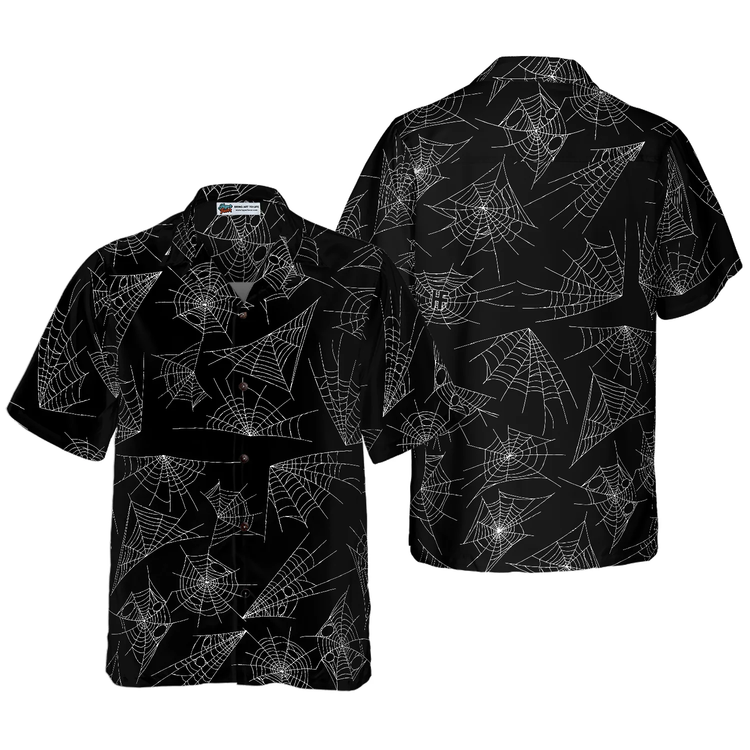 Spider Web Goth Hawaiian Shirt Aloha Shirt For Men and Women