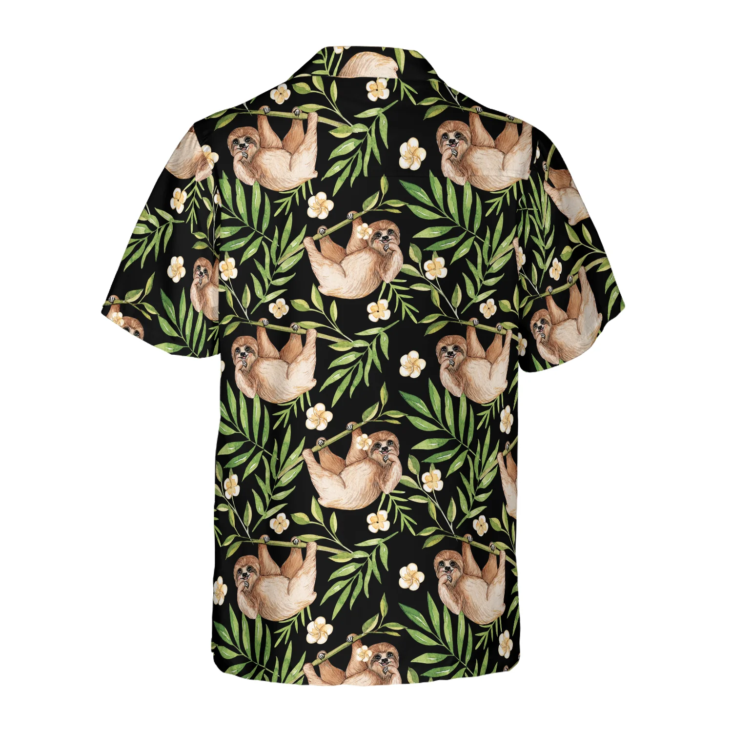 Lazy Sloths In Tropical Leaves Hawaiian Shirt Aloha Shirt For Men and Women