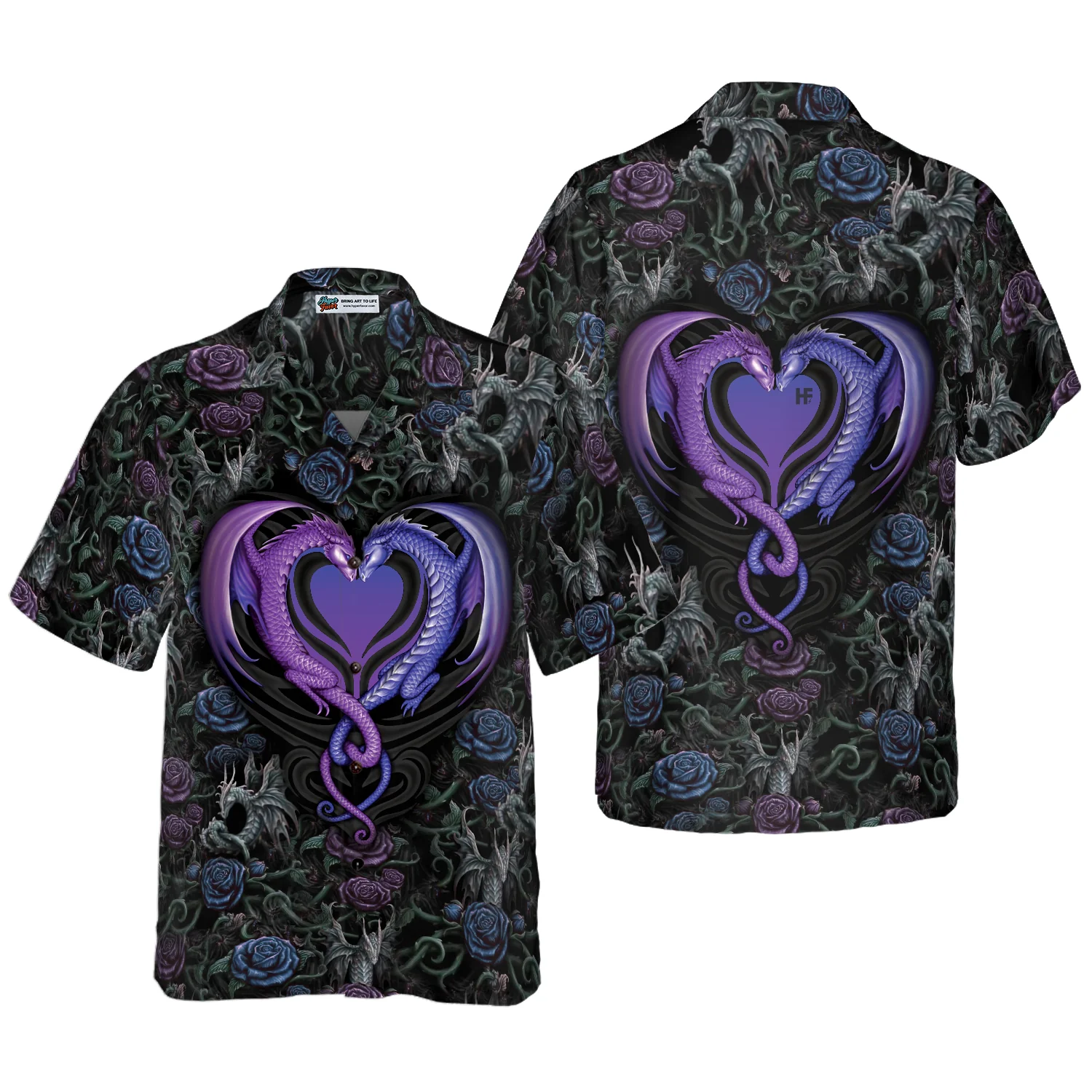 Gothic Dragon Lover Hawaiian Shirt Aloha Shirt For Men and Women