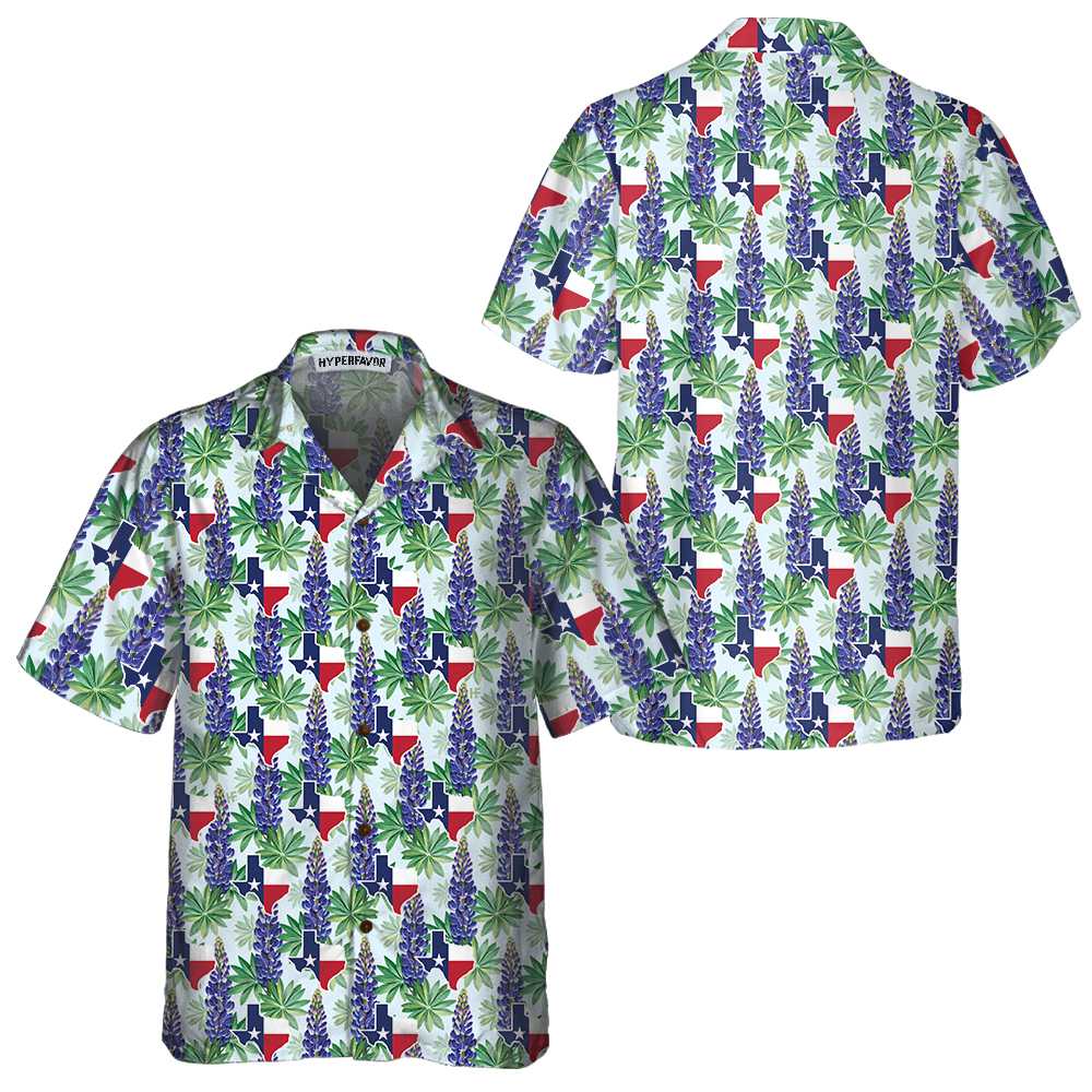 Texas Bluebonnet Hawaiian Shirt Unique Texas Shirt Gift For Texas Lovers Aloha Shirt For Men and Women