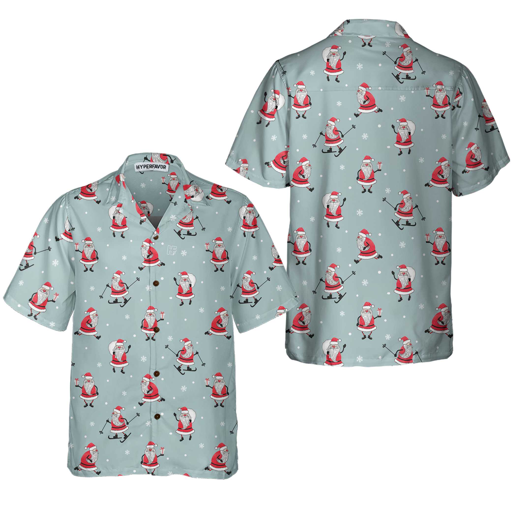 Funny Santa Claus Christmas Shirt Santa Claus Hawaiian Shirt Aloha Shirt For Men and Women