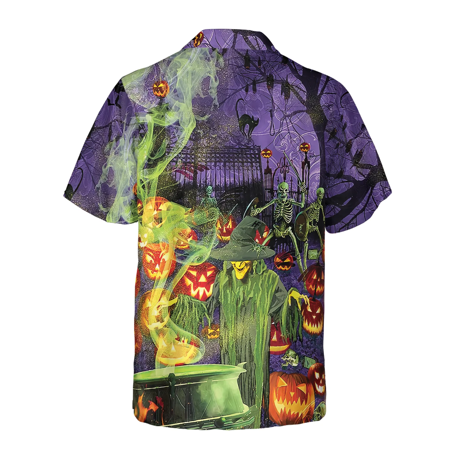 Fright Night Witch Hour Halloween Hawaiian Shirt Aloha Shirt For Men and Women