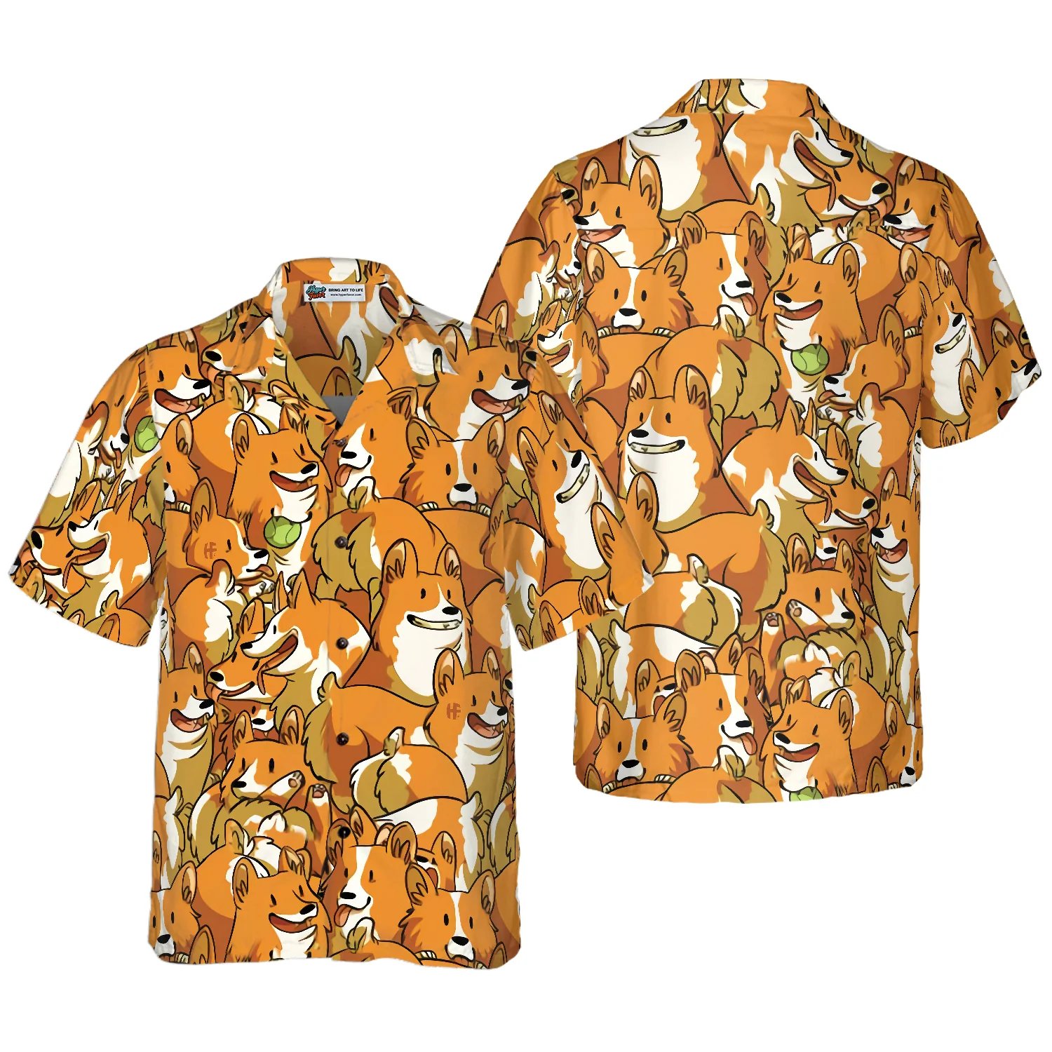 The Corgi Friends Hawaiian Shirt Aloha Shirt For Men and Women