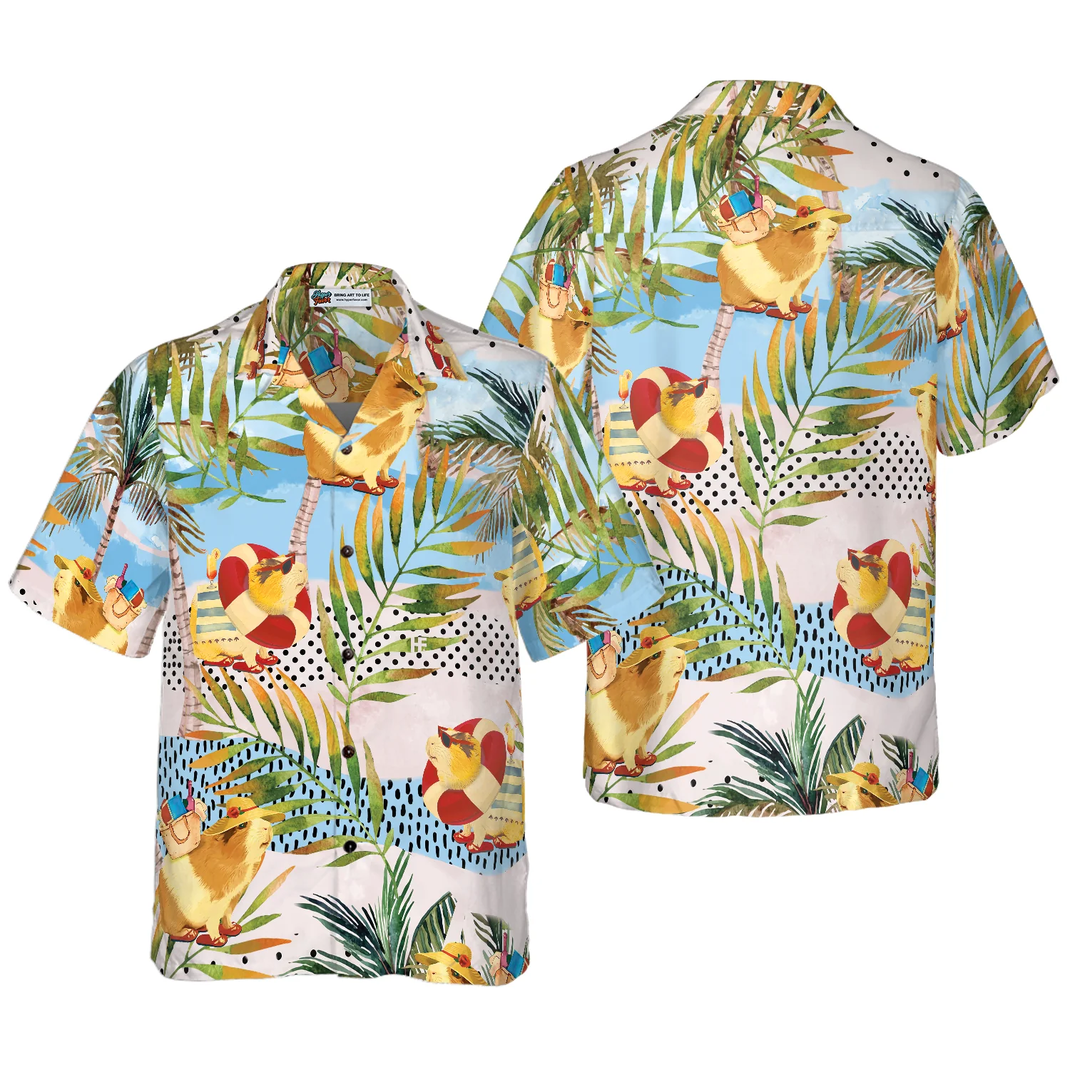 Guinea Pig On The Beach Hawaiian Shirt Aloha Shirt For Men and Women