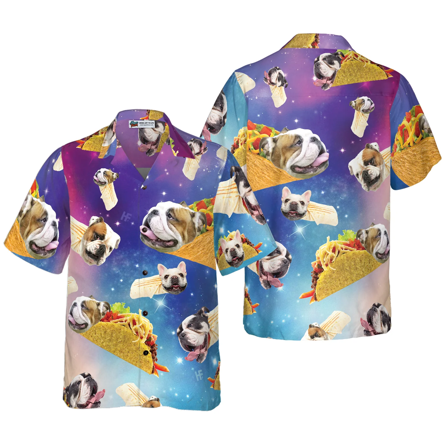 Taco Bulldog Shirt Hawaiian Shirt Aloha Shirt For Men and Women