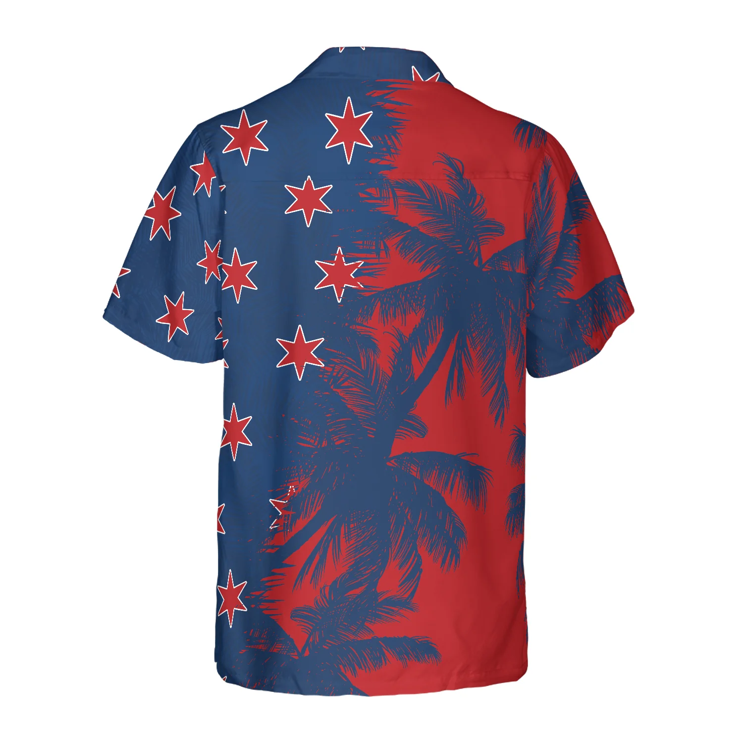 Red  Blue Chicago Hawaiian Shirt Aloha Shirt For Men and Women