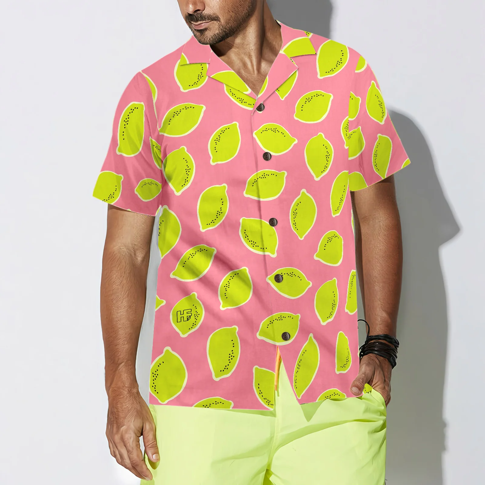 Pinky Lemon Hawaiian Shirt Aloha Shirt For Men and Women