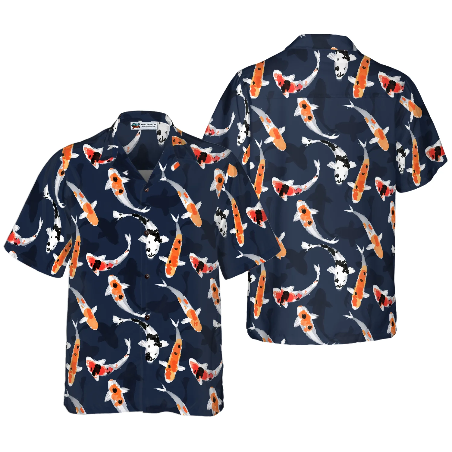 Koi Fish Pattern v3 Hawaiian Shirt Aloha Shirt For Men and Women