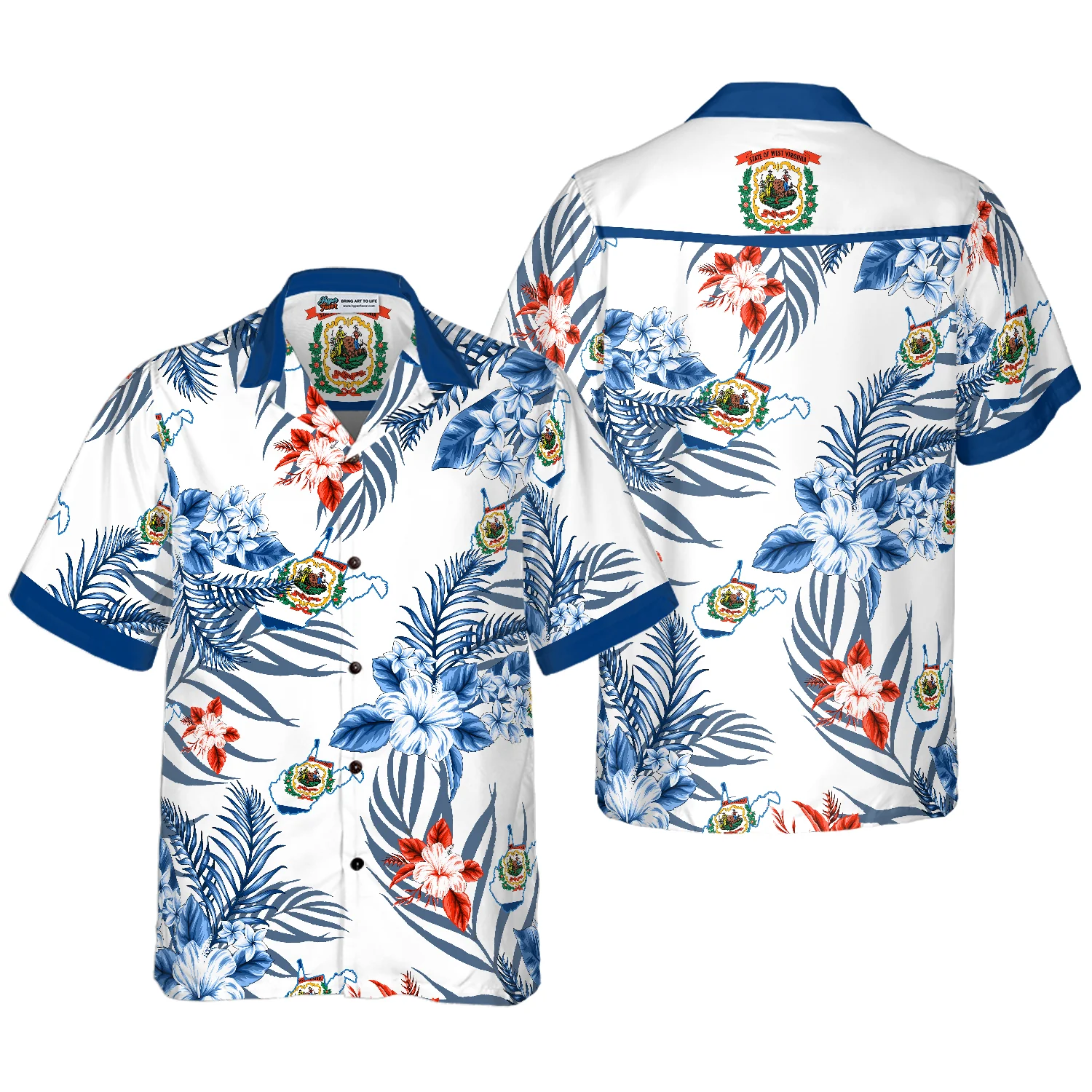 West Virginia Proud Hawaiian Shirt Aloha Shirt For Men and Women