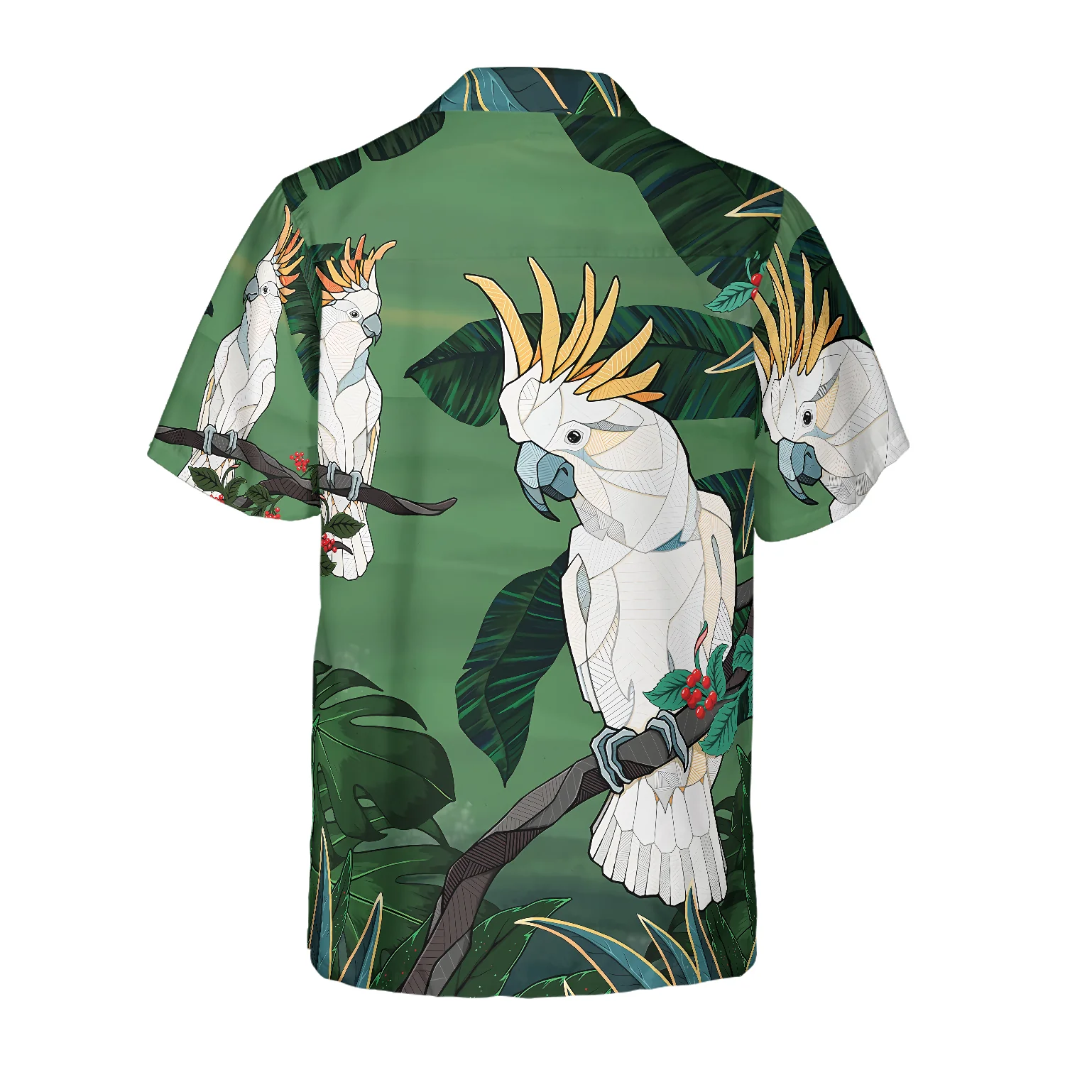 Tropical Cockatoo Parrot Hawaiian Shirt Aloha Shirt For Men and Women