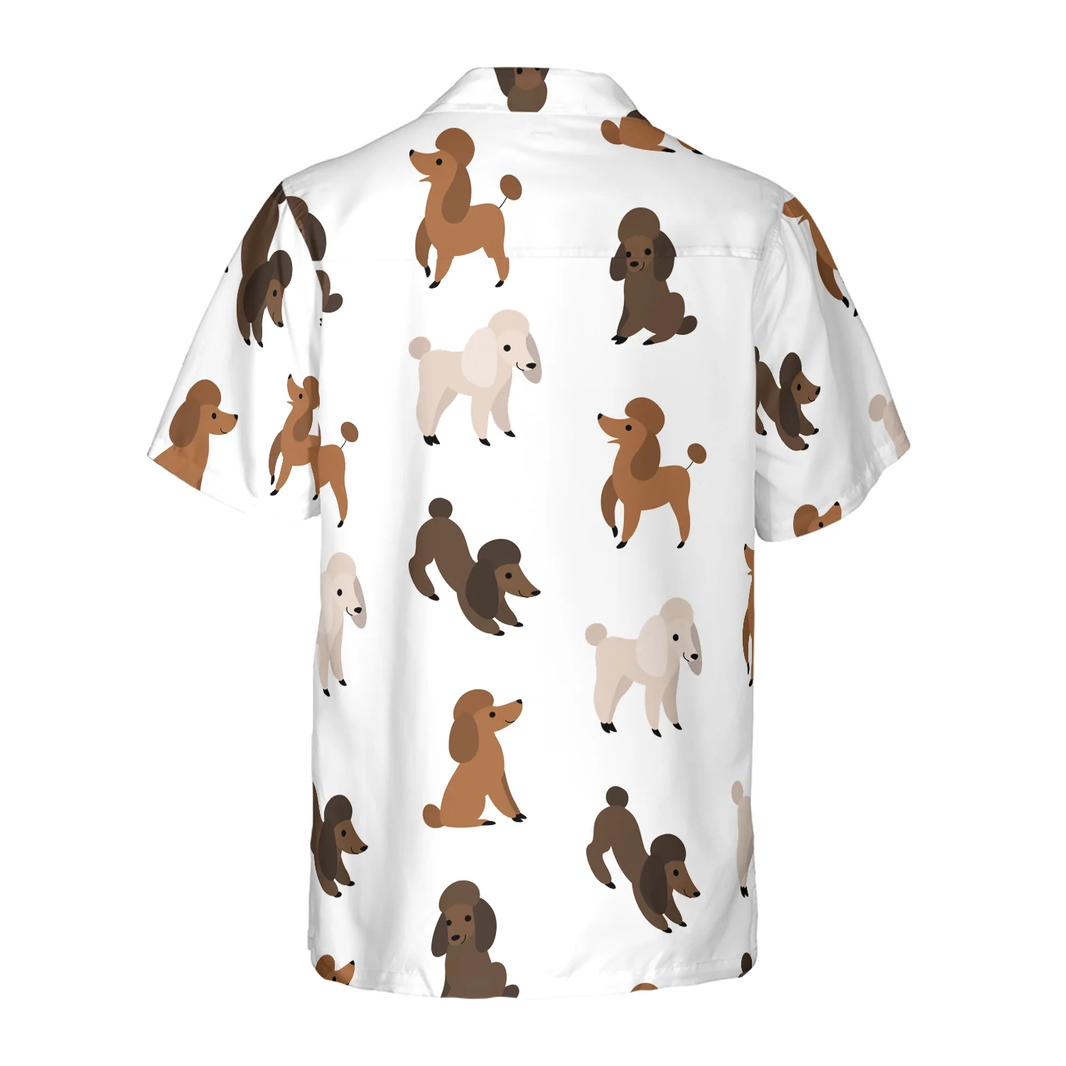 Puppies Run Around Poodle Shirt Hawaiian Shirt Aloha Shirt For Men and Women