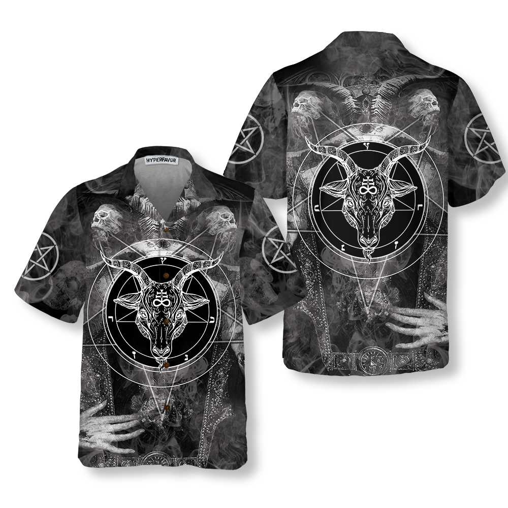 Satanic Skull Hawaiian Shirt Satan Gothic Skull Shirt Aloha Shirt For Men and Women