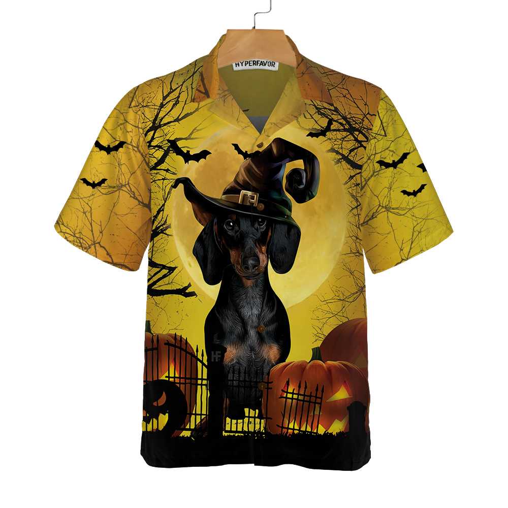 Dachshund Is Never Too Old For Halloween Hawaiian Shirt Spooky Halloween Shirt Aloha Shirt For Men and Women