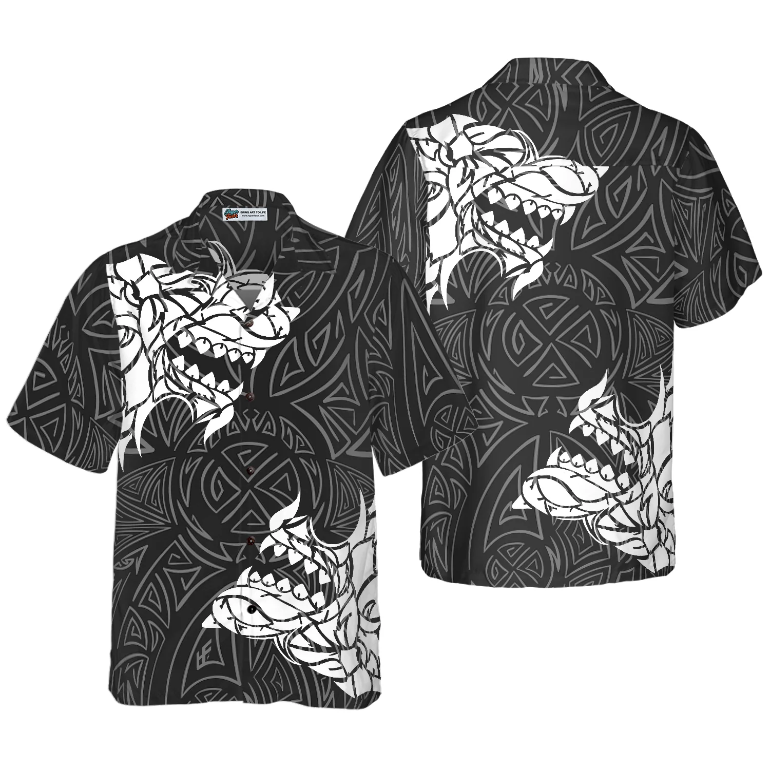 Viking Winter Wolf Rune Hawaiian Shirt Aloha Shirt For Men and Women