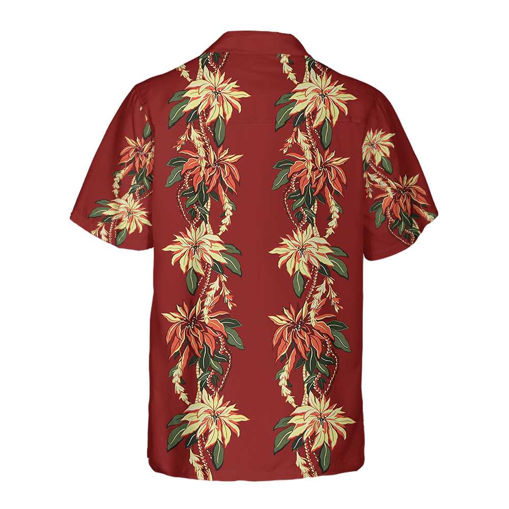 Poinsettia Christmas Hawaiian Shirt Vintage Christmas Shirt Best Christmas Gift Ideas Aloha Shirt For Men and Women