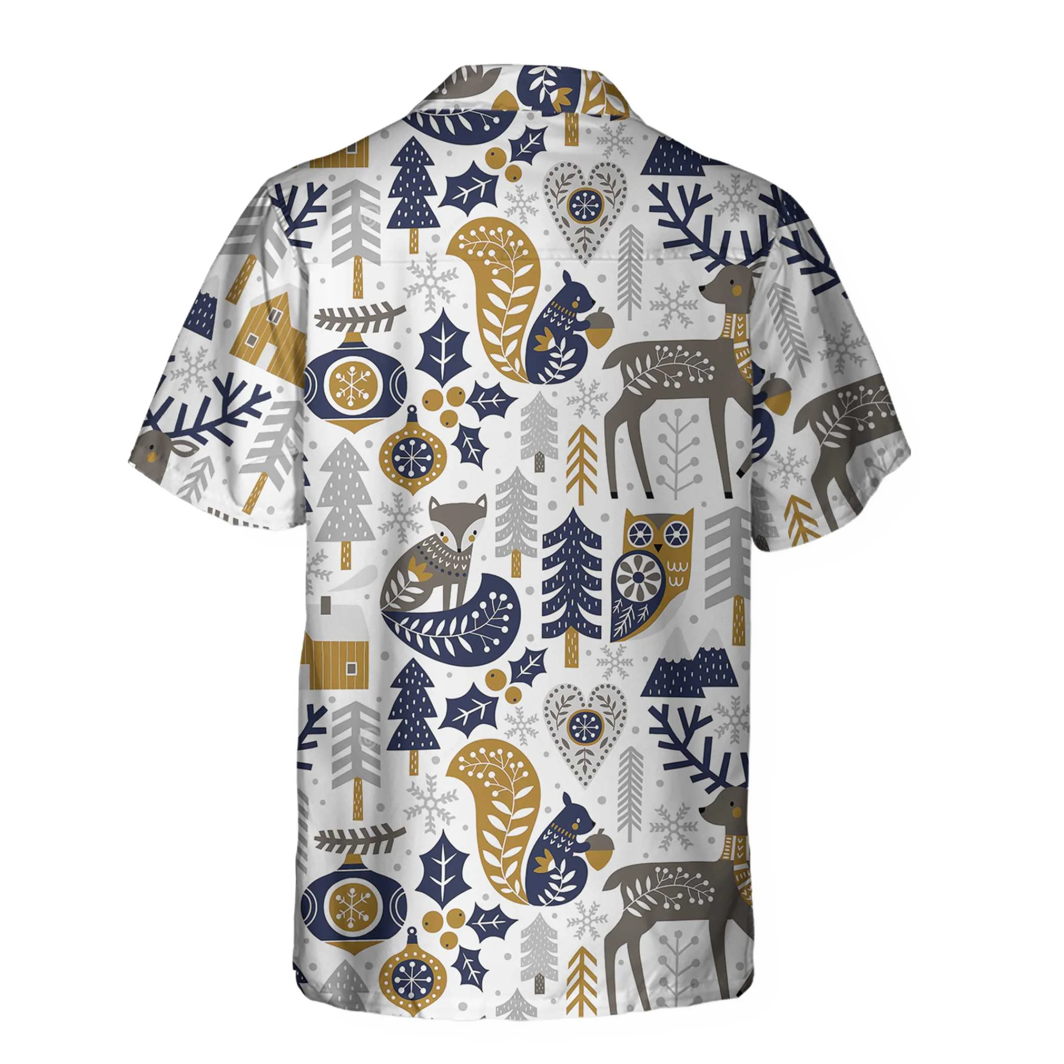 Scandinavian Christmas Shirt Hawaiian Shirt Christmas Hawaiian Shirt Gift Idea Aloha Shirt For Men and Women