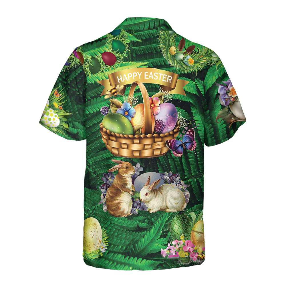 Happy Easter Golden Egg Hawaiian Shirt Easter Egg Shirt Button Up Easter Shirt  Women Best Easter Gift Aloha Shirt For Men and Women