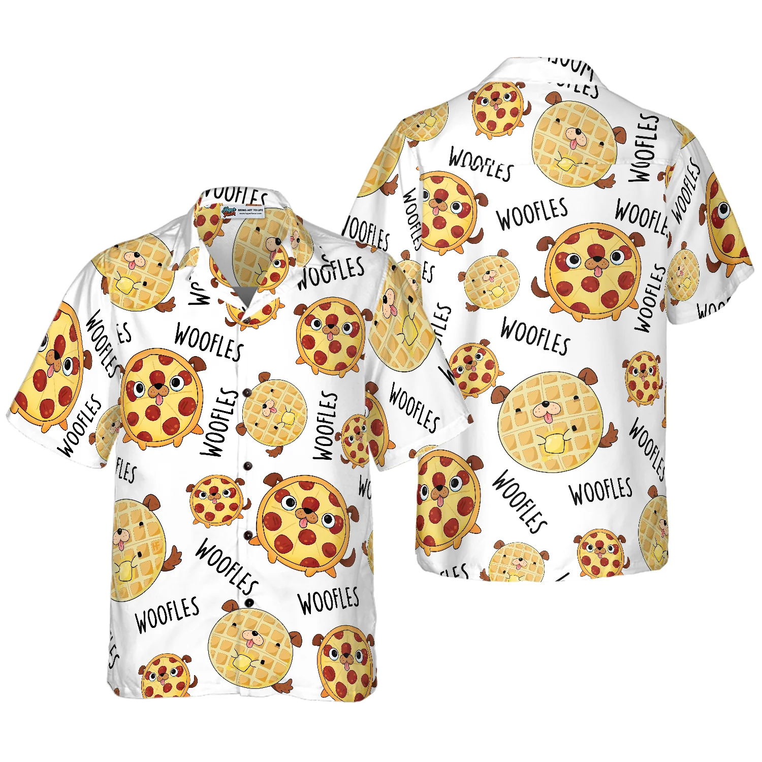 Woofles Pizza And Cake Hawaiian Shirt Aloha Shirt For Men and Women