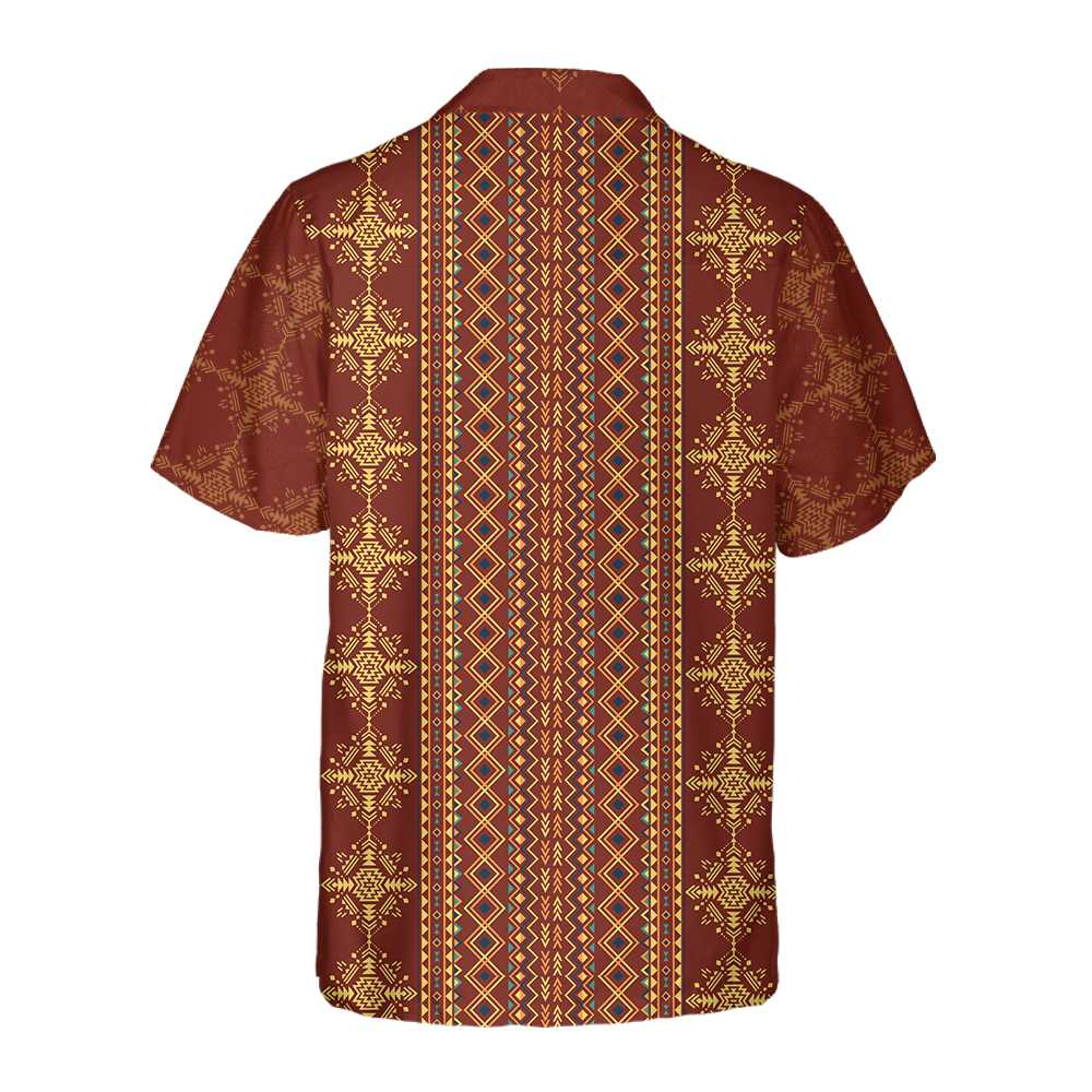Aztec Geometric Vintage Pattern Native American Hawaiian Shirt Cool Native American Indian Shirt Aloha Shirt For Men and Women