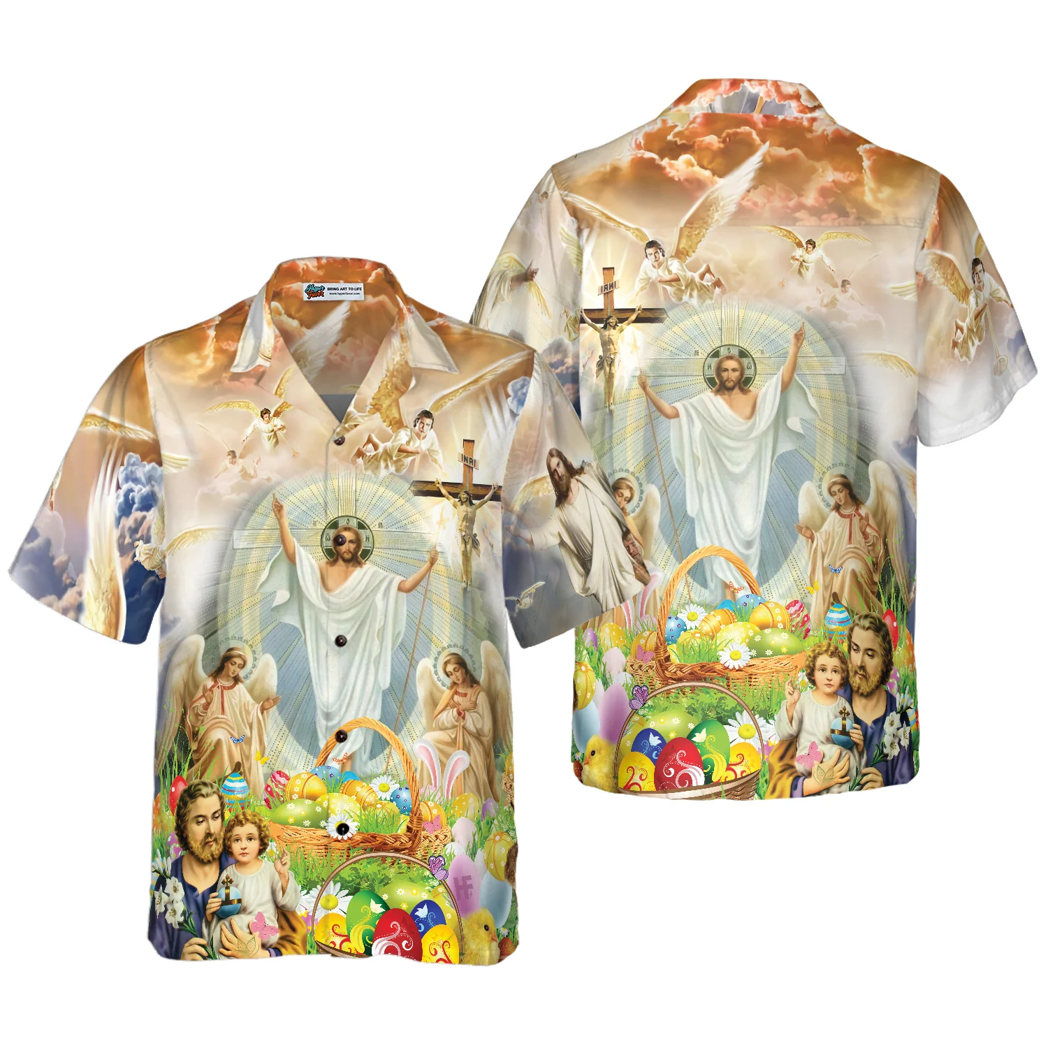 Jesus Happy Easter Hawaiian Shirt Aloha Shirt For Men and Women