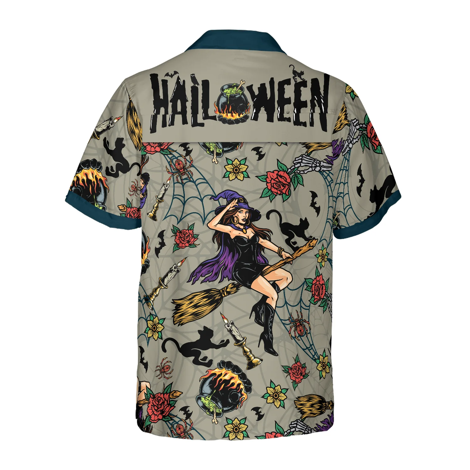 Halloween Witches Night Shirt Hawaiian Shirt Aloha Shirt For Men and Women