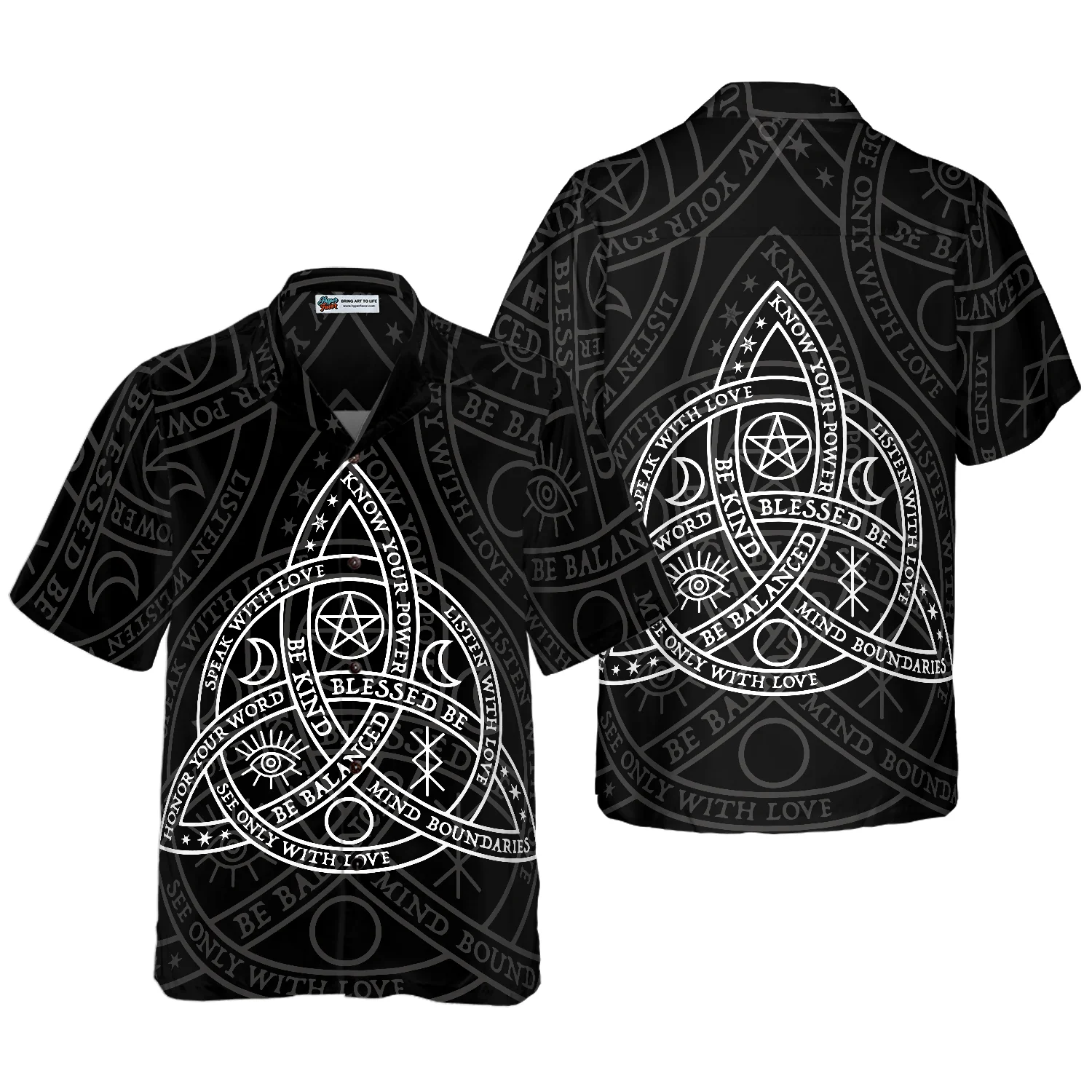 Celtic Knot Wicca Hawaiian Shirt Aloha Shirt For Men and Women