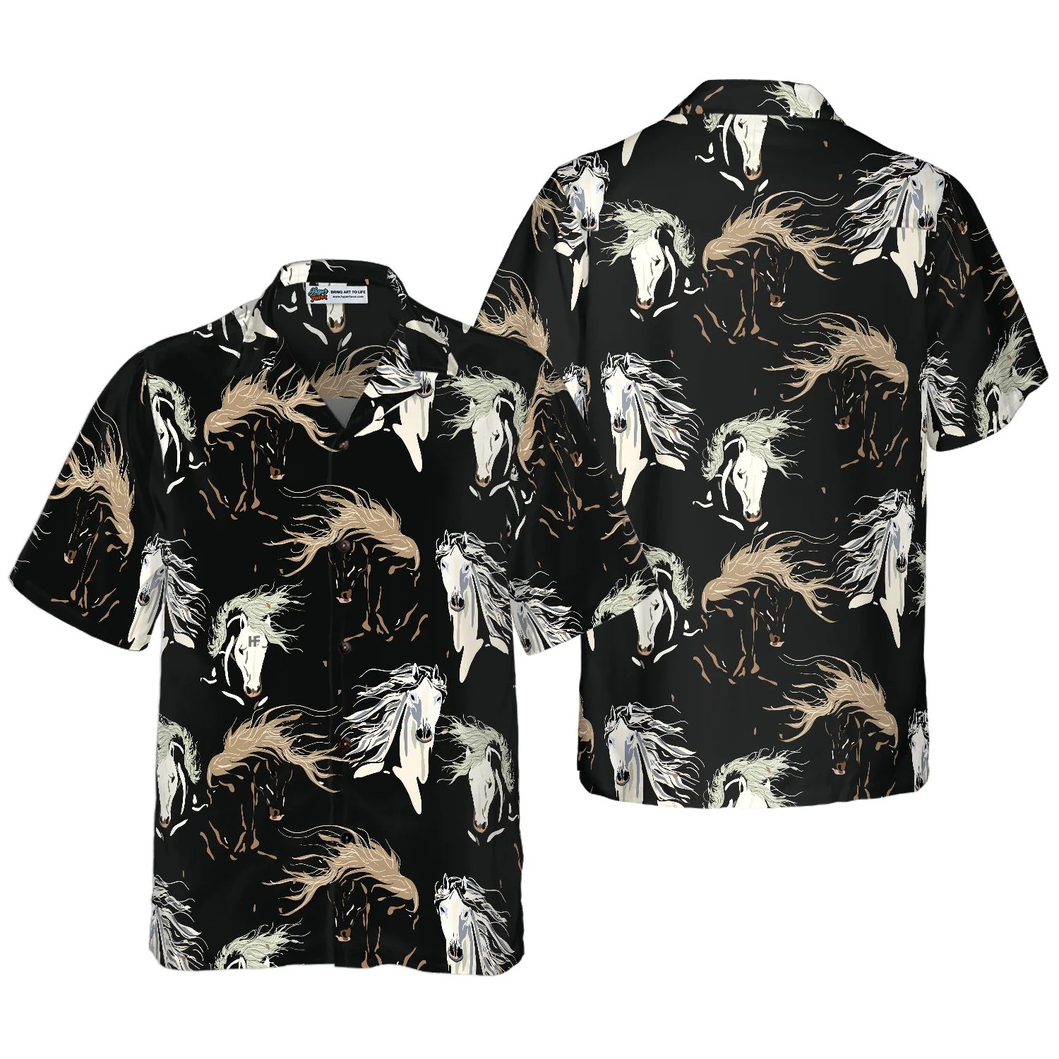 Galloping Horse Shirt Hawaiian Shirt Aloha Shirt For Men and Women