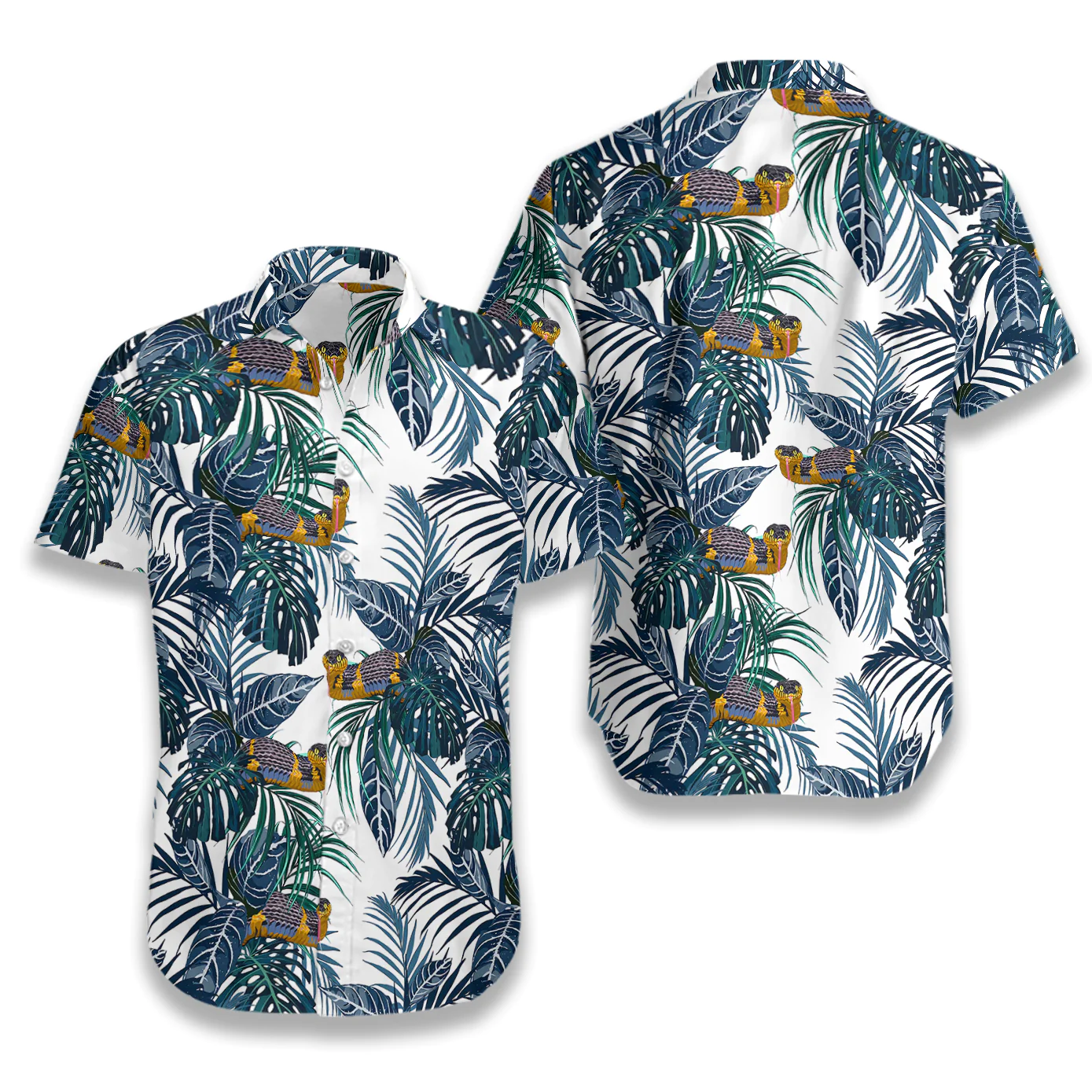 Snake Tropical Jungle Hawaiian Shirt Aloha Shirt For Men and Women