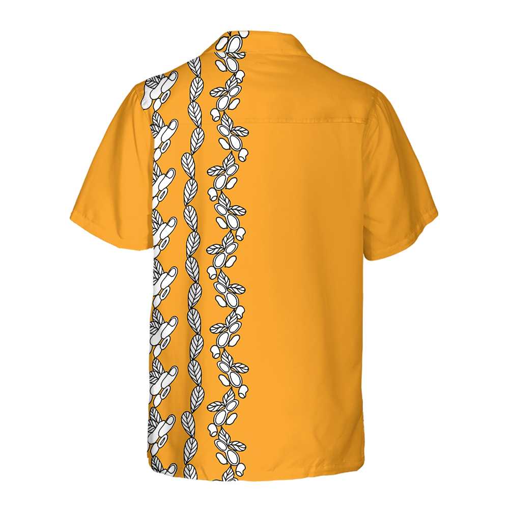 Peanut Leaves Hawaiian Shirt Cute Peanut Butter Shirt Design Yellow Peanut Butter Themed Shirt For Adults Aloha Shirt For Men and Women