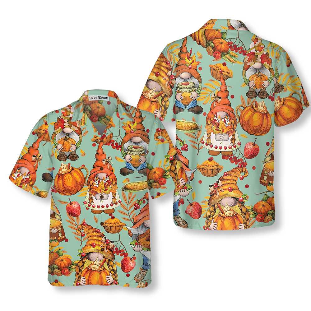 Farm Harvest Festival Gnomes Thanksgiving Hawaiian Shirt Unique Thanksgiving Day Gift Aloha Shirt For Men and Women