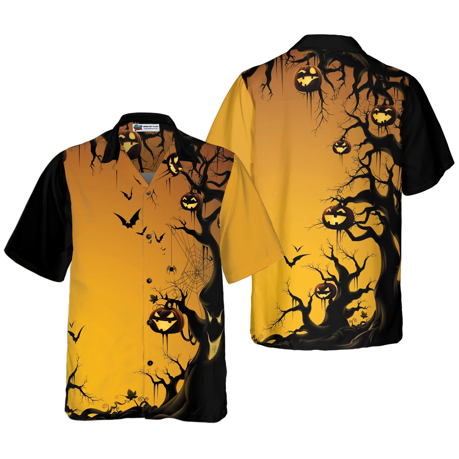 Scary Halloween Tree Hawaiian Shirt Aloha Shirt For Men and Women