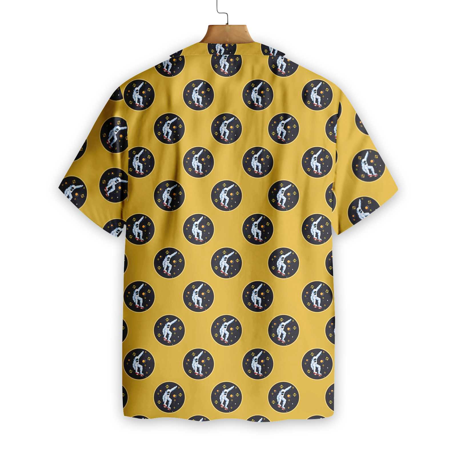 Astronaut Binance Coin Moon Pattern Hawaiian Shirt Aloha Shirt For Men and Women