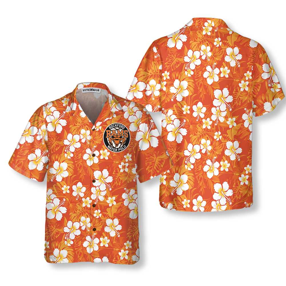 Hawaiian Shirt Aloha Hibiscus Chaba Flower Background Orange Hawaiian Shirt Aloha Shirt For Men and Women