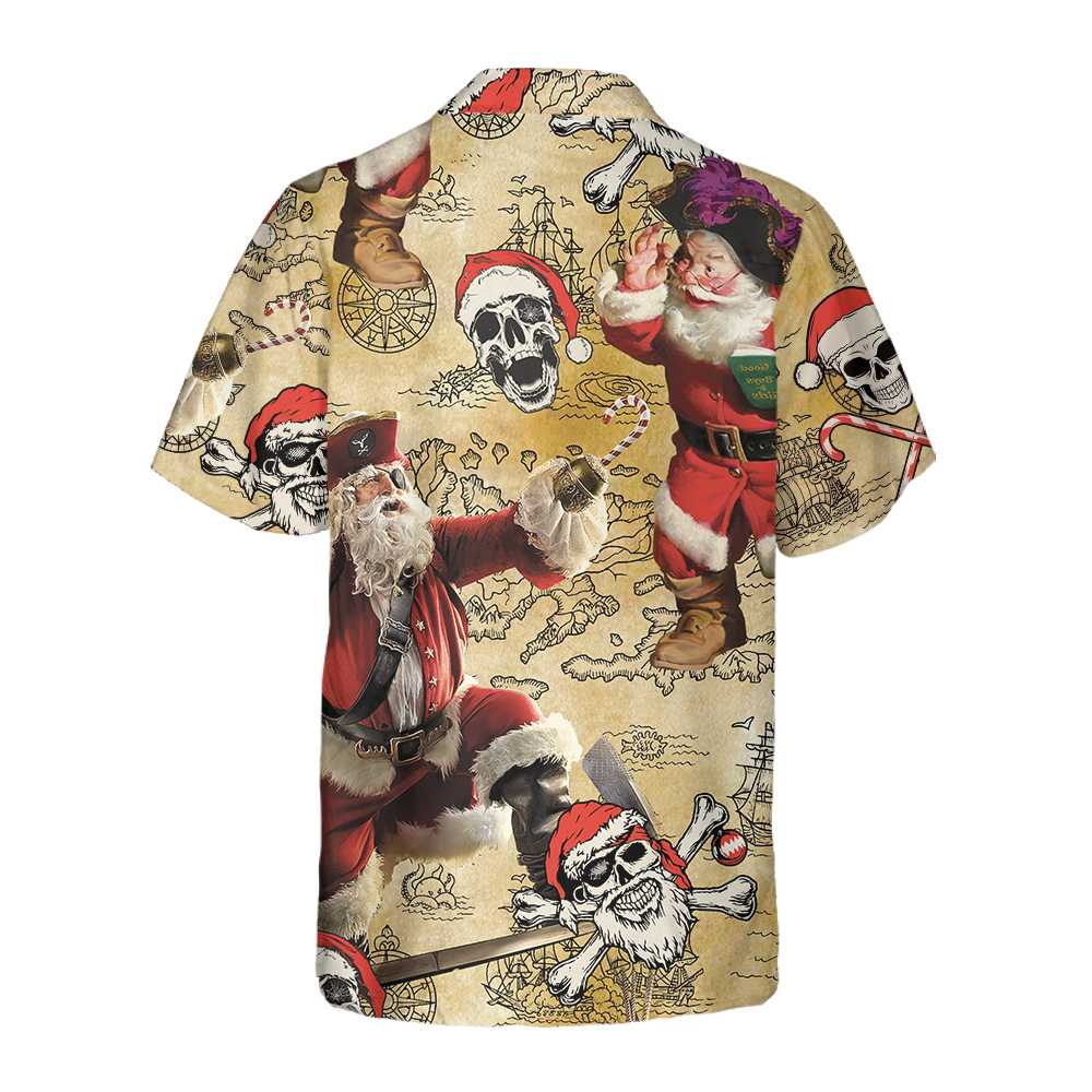 Pirate Santa Claus Hawaiian Shirt Funny Santa Shirt Best Gift For Christmas Aloha Shirt For Men and Women