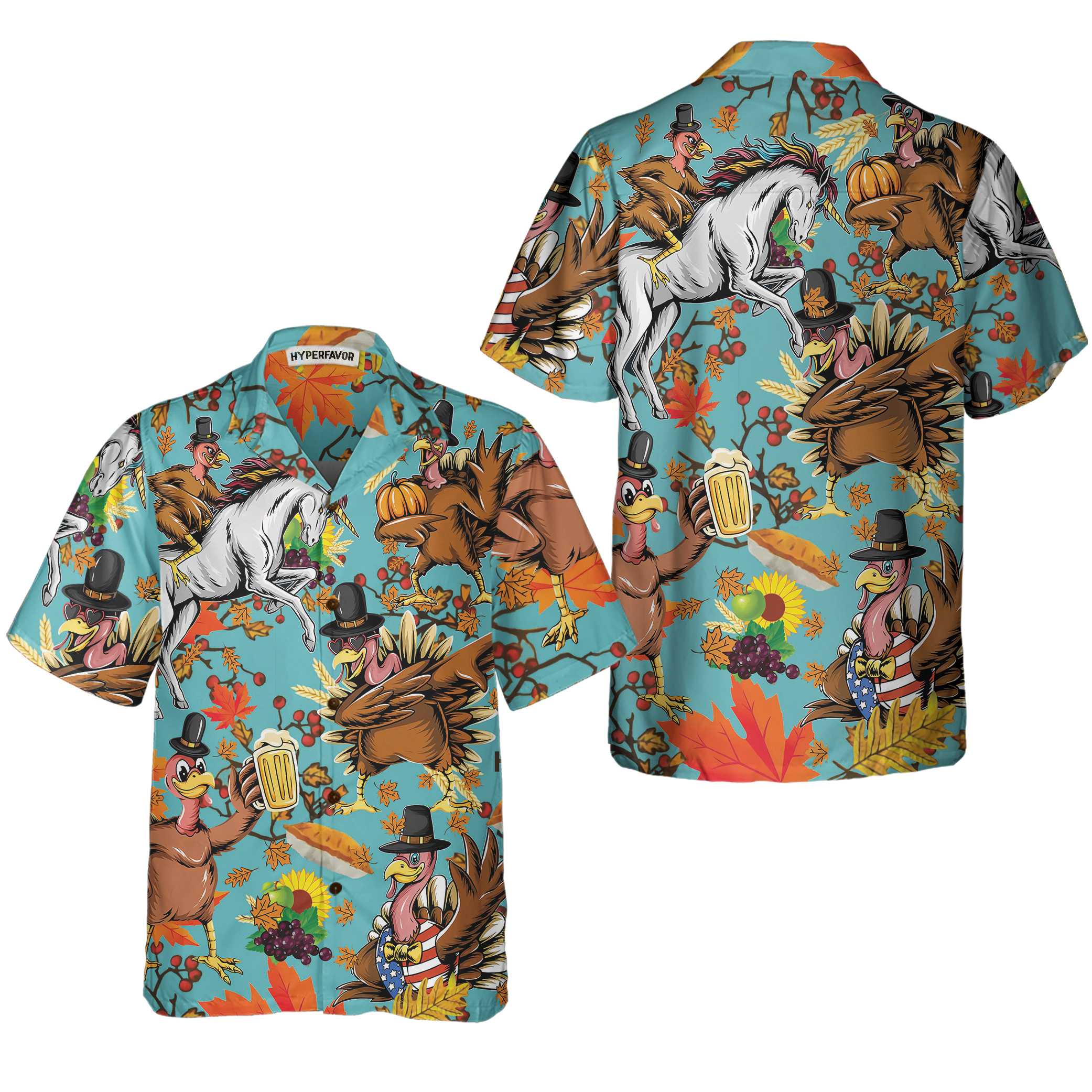 Turkey For Thanksgiving Funny Thanksgiving Hawaiian Shirt Thanksgiving Gift Aloha Shirt For Men and Women