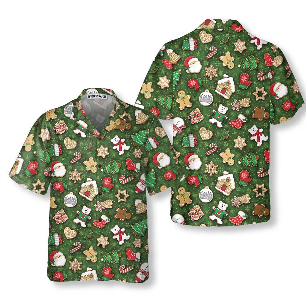 Christmas All Over Cookies Hawaiian Shirt Funny Christmas Shirt Best Christmas Gift Aloha Shirt For Men and Women